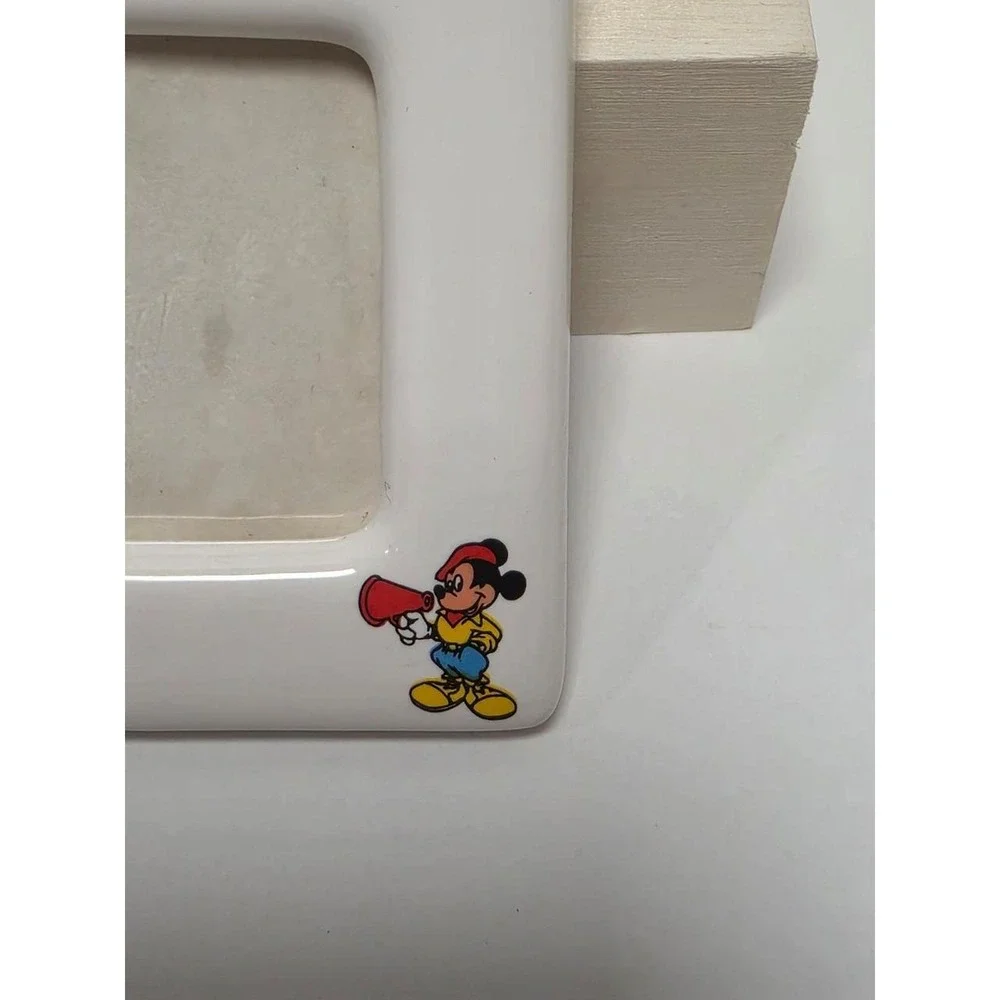 vintage 1989 Walt Disney Mickey Mouse mini ceramic photo frame Kodak Promo Rare